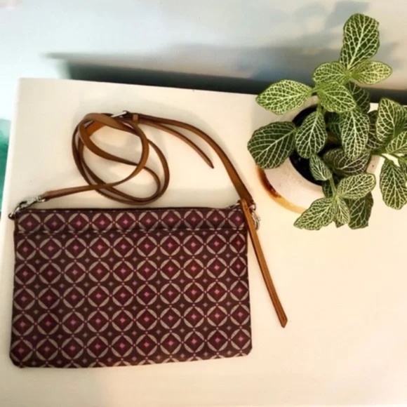 Fossil Leather Slim Crossbody Bag